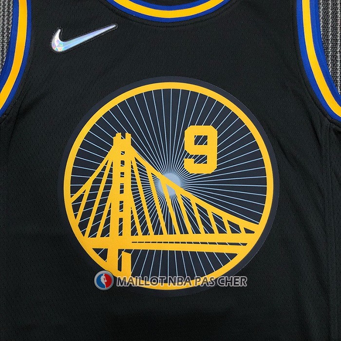 Maillot Golden State Warriors Andre Iguodala NO 9 Ville 2021-22 Noir